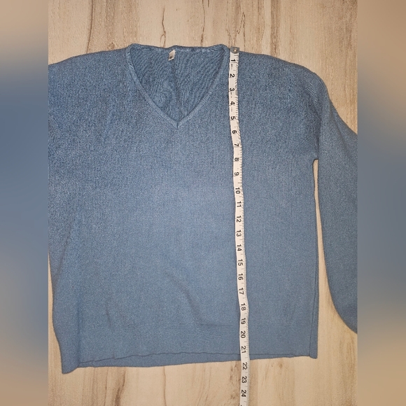 Amazon Light Blue Women's Cozy Ribbed Knit 2-Piece Loungewear Set Medium - Picture 5 of 14